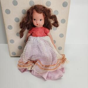 Vintage 1949 Nancy Ann Storybook Bisque Doll #154 Curly Locks w/ Original Box